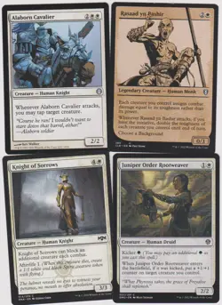 CLASHING WHITE HUMAN CLERIC-KNIGHT DECK 40 CARDS N-MINT MTG MAGIC H-54 - Image 1