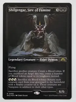 Shilgengar, Sire of Famine (ETCHED) FOIL Modern Horizons 3 NM Rare CARD - Image 1