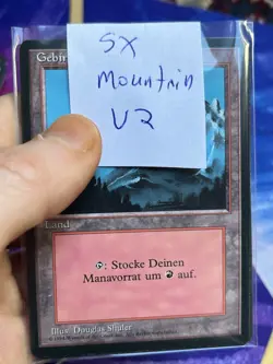 5x German Fbb Mountain • Unplayed / Mostly Clean • Basic Land • Mtg - Image 5
