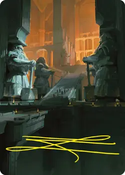 MTG Mines of Moria Art Card (Gold-Stamped Signature) [The Lord of the Rings: Tal - Image 1