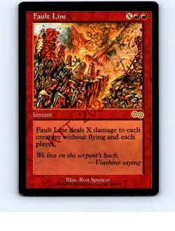 Fault Line #185 Rare Urza's Saga MTG LP Lightly played - Image 1