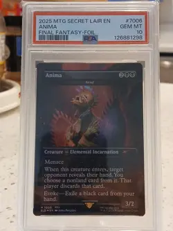 2025 MTG FINAL FANTASY SECRET LAIR EN ANIMA FOIL PSA 10 - Image 1