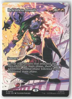 Relentless Assault (Borderless) M Marvel Universe Eternal-Legal 25 NM Non-Foil - Image 1