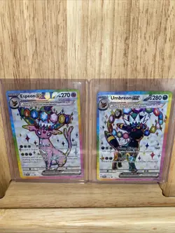 Pokemon TCG Umbreon Ex Espeon Ex Svp 175 176 Promo Pair NM Prismatic Evolution - Image 1