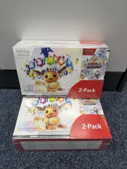 Pokemon Prismatic Evolutions ETB and Booster Bundle 2 Pack X2 - Image 1