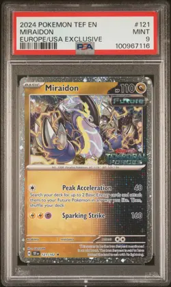 Miraidon STAMPED BEST BUY Europe/USA Exclusive 2024 Pokemon TCG 121/162 - PSA 9 - Image 1