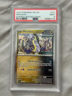 Miraidon STAMPED BEST BUY Europe/USA Exclusive 2024 Pokemon TCG 121/162 - PSA 9 - Image 3