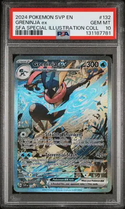 2024 POKEMON SVP EN-SV BLACK STAR PROMO #132 GRENINJA EX PSA 10 - Image 1