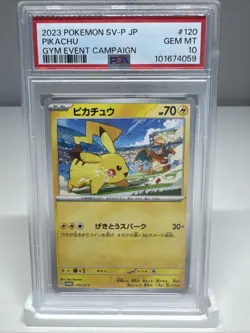 Pikachu 120/SV-P Japanese Gym Event Promo Charizard Cameo Pokemon PSA 10 GEM MIN - Image 1