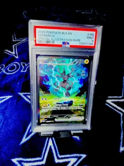 2025 POKEMON BLK EN-BLACK BOLT #166 ZEKROM EX SPECIAL ILLUSTRATION RARE PSA 9 - Image 1