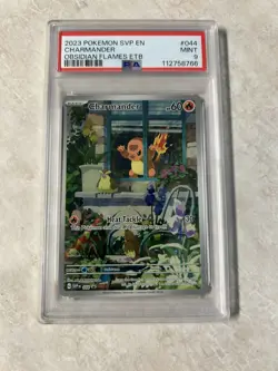 2023 Pokemon SV Obsidian Flames Charmander Black Star Promo #044 PSA 9 - Image 1