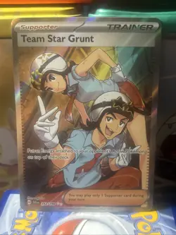 Pokemon Scarlet & Violet Team Star Grunt 242/198 Full Art Trainer Secret Rare - Image 1