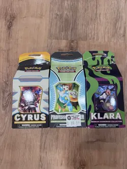 Pokemon Premium Tournament Collection Set Of 3, Cyrus , Klara, And Professor J - Image 1