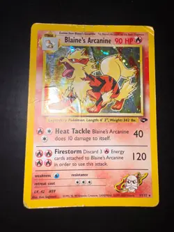 Pokemon Blaine's Arcanine 1/132 Gym Challenge Rare Holo Unlimited Wizards ENG - Image 1