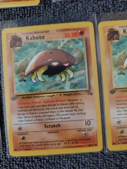 1999 Pokemon TCG Kabuto 1st Edition Fossil 50/62 NM WOTC - 7 Copies - Image 4