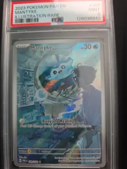 2023 Pokemon Par En Mantyke Illustration Rare #189 PSA 9 Gem Mint - Image 1