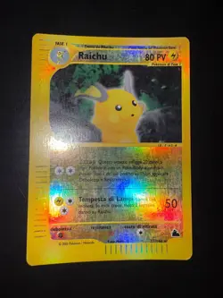 Carta Pokemon Raichu Set Skyridge 27/144 Reverse Holo Ita Condizione GOOD - Image 1