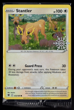 Stantler 125/189 Snowflake Holographic Holiday Calendar 2023 Sealed Pokemon TCG - Image 1