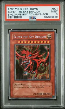 Yu-Gi-Oh! Slifer The Sky Dragon Game Boy Advance Secret Rare Promo GBI-001 PSA 9 - Image 1