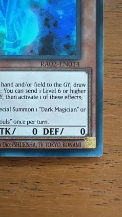 Yu-Gi-Oh! Magician's Soul RA02-EN014 1st Edition Super Rare English Near Mint - Image 5