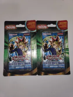 Lot Of 2 Yu-Gi-Oh Legend of Blue Eyes White Dragon 9 Card Pack Green Packaging - Image 1