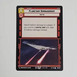 Star Wars Unlimited Planetary Bombardment JTL 181 Red Legendary Tactic - Image 1