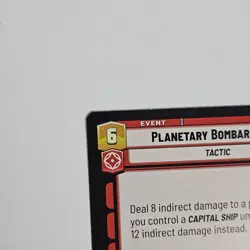Star Wars Unlimited Planetary Bombardment JTL 181 Red Legendary Tactic - Image 4