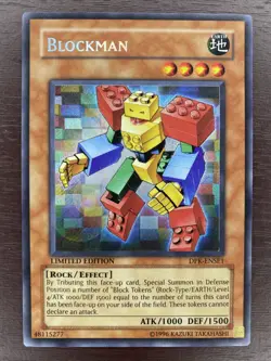 Yu-Gi-Oh! Blockman DPK-ENSE1 Holo Rare Limited Edition Near Mint/ NM - Image 1