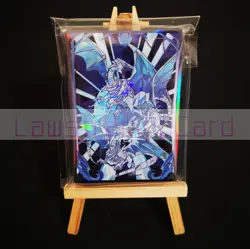 Yugioh - Blue Eyes White Dragon Foil Card Sleeves 63mm X 90mm 50ct - Image 1