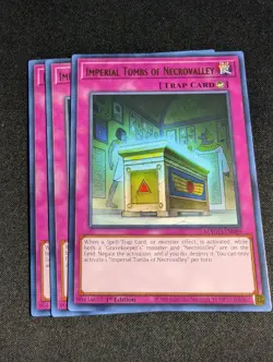 Yugioh - 3x Imperial Tombs of Necrovalley MAGO-EN089 1st Edition Rare NM - Image 1