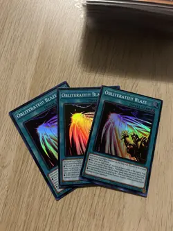 3x Obliterate!!! Blaze - INFO-EN055 - Super Rare YuGiOh NM Play Set - Image 1