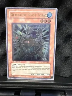 Yu-Gi-Oh! TCG Gladiator Beast Torax Ultimate Rare 1st Edition - Image 1