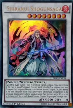 BOSH-EN054 SHIRANUI SHOGUNSAGA ULTRA RARE 1ST EDITION YuGiOh CARD - Image 1