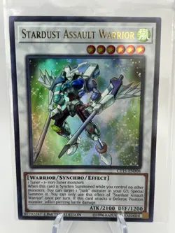 Yugioh - Stardust Assault Warrior - Holographic Ultra Rare Limited Edition Card - Image 2