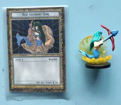 Yugioh Dungeon Dice Monsters DDM Red Archery Girl B4-15 Sealed Card + Figure - Image 1