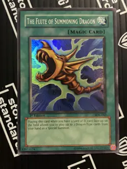 Yugioh The Flute of Summoning Dragon SDK-042 Super Rare Light Fade first ed nm - Image 1