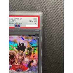 2025 One Piece OP11 JP Monkey D. Luffy Manga Alternate Art PSA 10 GEM MT 🥇 - Image 3