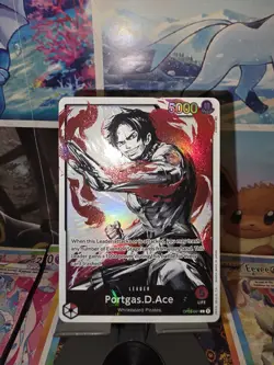 PORTGAS D ACE - One Piece OP03-001 - AAL Alt Art Leader - Pillars of Strength - Image 1