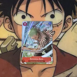 One Piece English OP14-015 Roronoa Zoro R Alt Art The Azure Sea's Seven - Image 1