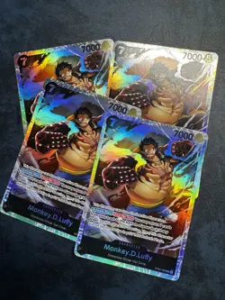 OP04-090 Monkey D Luffy SR x 4 Playset One Piece Card Game TCG - Image 1