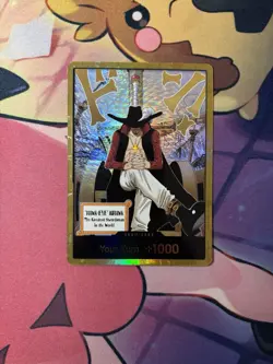 DON!! Card Gold Frame Mihawk OP14 ONE PIECE Seven Warlords of the Azure Ocean NM - Image 1