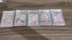 One Piece TCG Card Game Chinese 1st Anniversary Luffy Team 5 Set Alt Art BGs 9.5 - Image 1