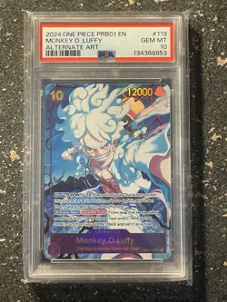 One Piece PRB01 Monkey D. Luffy PSA10 OP05-119 SEC Alt Art -The Best- English - Image 3
