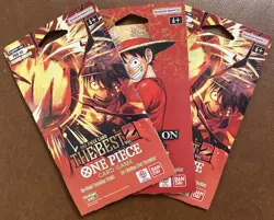 Lot Of 3x One Piece Sleeved Booster Packs - 1x OP13 & 2x PRB02 - Sealed English - Image 1