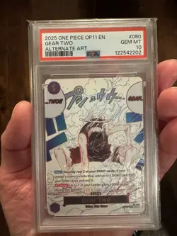 2025 One Piece A Fist of Divine Speed Gear Two Alternate Art #OP11-080 PSA 10 - Image 1