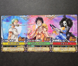 PREORDER Set of 3 Luffy Zoro & Brook Japanese One Piece Berry Match PROMO Cards - Image 1