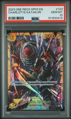 One Piece Card Charlotte Katakuri SEC OP03-123 Pillars of Strength PSA 10 - Image 1