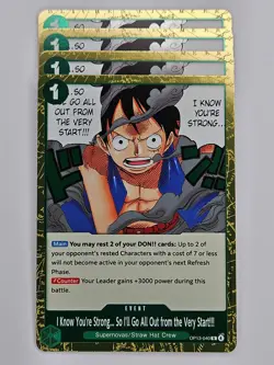 One Piece - 4x OP13-040 I Know You're Strong... So I'll Go All Out from the.. R - Image 1