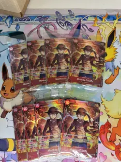 One Piece CCG TCG Treasure Booster Monkey.D.Luffy ST10-006 SR Promo SEALED X8 - Image 1