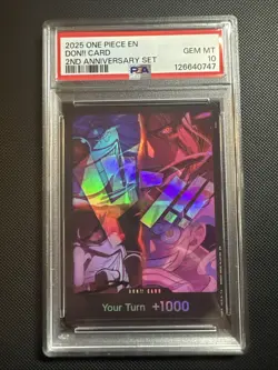 2025 ONE PIECE ENGLISH VERSION 2ND ANNIVERSARY SET DON!! CARD PSA 10 - Image 1